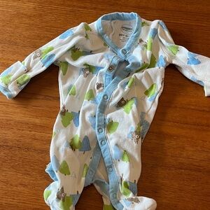 Free with any baby purchase! Gerber Blue and Green Tree Print Footie